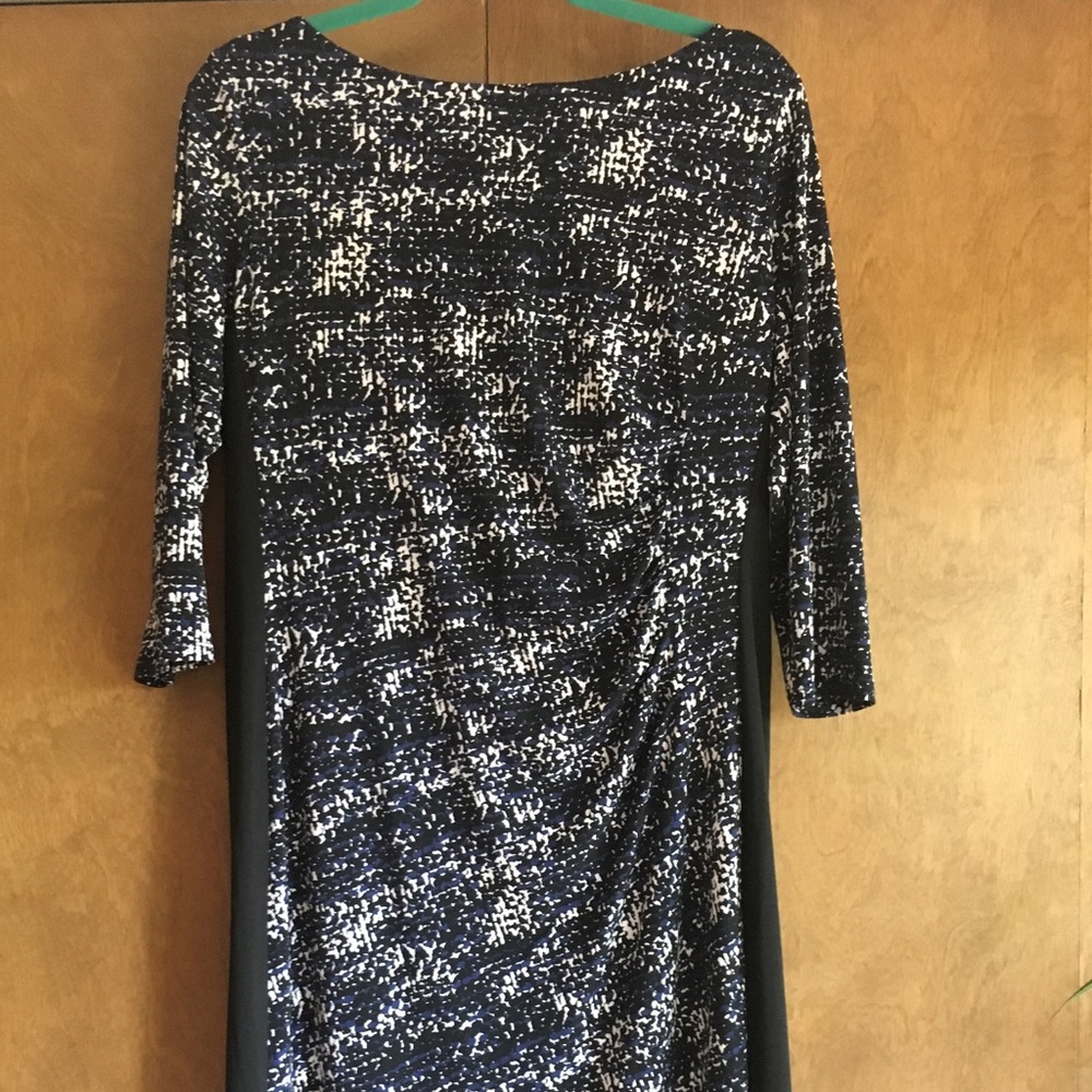 Black, blue & white dress